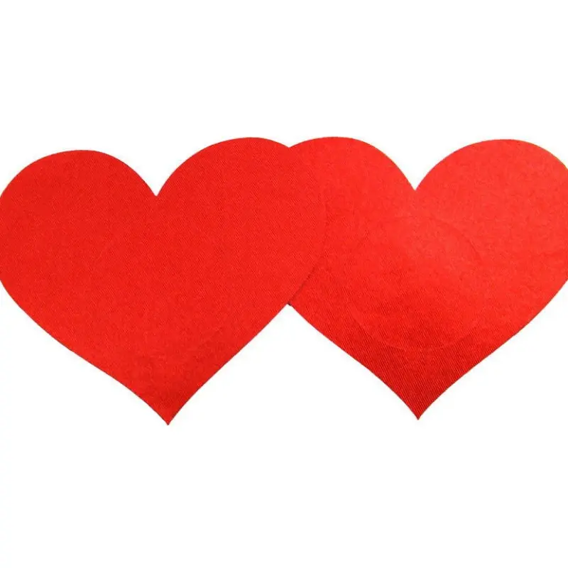 5 Pair Breast Petals Heart Shape Adhesive Nipple Covers Breasts Petals and Sticker Emptied Chest Breast Petals 4 Colors