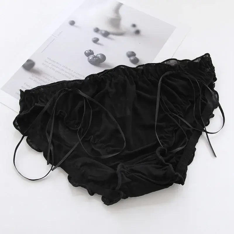 Black Bow Lace Underpant Panties Women Cotton Underwear Seamless Briefs Girls  Panties Lingeries Women's Underwear Panties