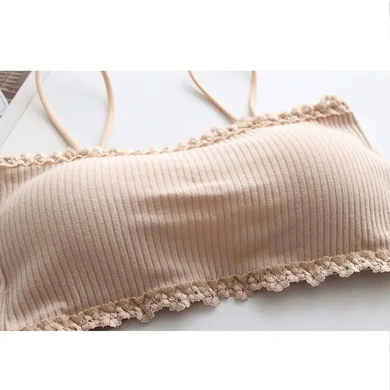Women's Cotton Bra Female Tube Top Bra Women's Suspender Underwear Beautiful Tank Top Seamless Comfort Sport Bra Lace Tops
