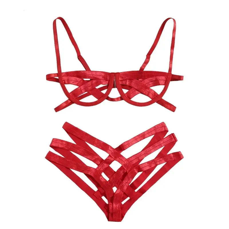 New In Sexy Lace Lingerie Underwear Sexy-porn Underwear Women Body Steel Ring Underpants Sexy Lingerie Set Female Lingerie