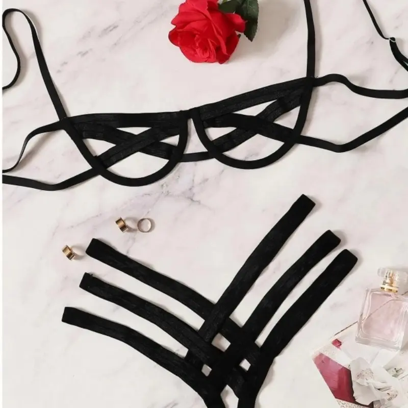 New In Sexy Lace Lingerie Underwear Sexy-porn Underwear Women Body Steel Ring Underpants Sexy Lingerie Set Female Lingerie