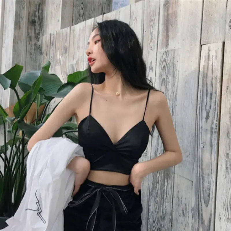 Fashion Women Lady Casual Tops Tube Chest Wrap Bandeau Underwear Black White Wrapped Chest Strap Chest Pad Underwear