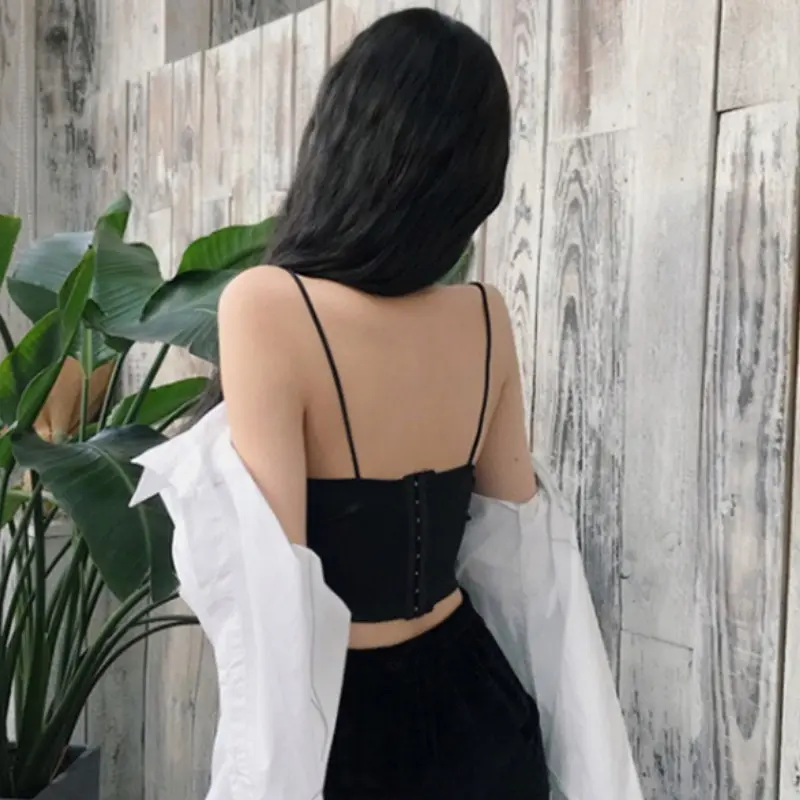 Fashion Women Lady Casual Tops Tube Chest Wrap Bandeau Underwear Black White Wrapped Chest Strap Chest Pad Underwear