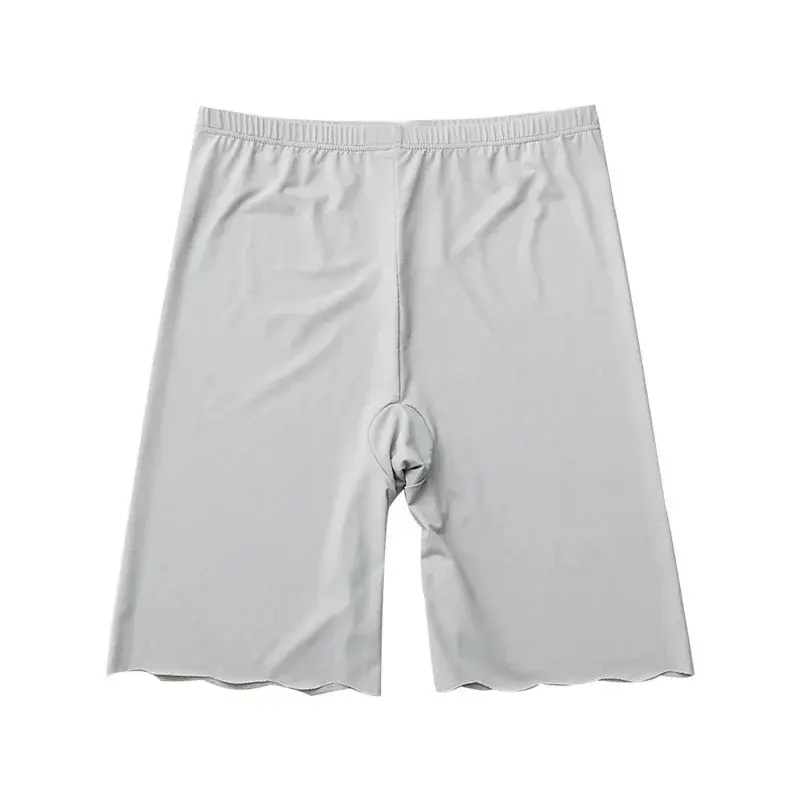 Seamless Ice Silk Safety Short Pants Women Thin Plus Size High Waist Under Skirt Boxers Panties Anti Rub Thigh Safety Shorts
