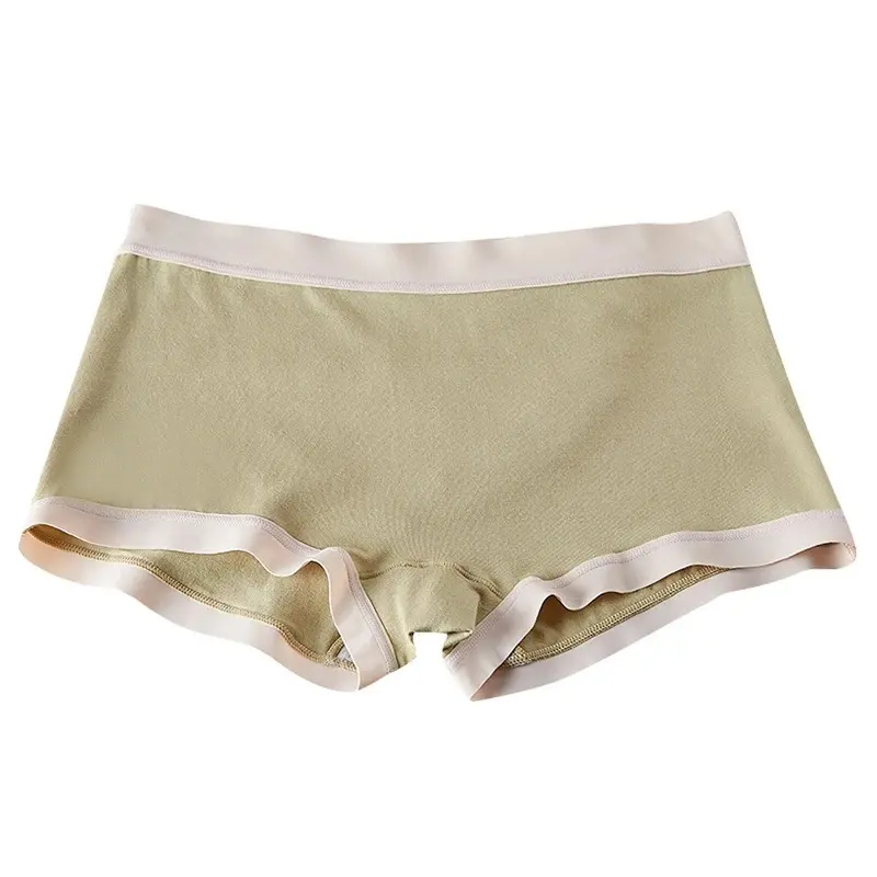 1Pcs Mid-Rise Seamless Women's Boyshort Safety Knickers Pants Panties For Woman Intimates Female Underwear Lingerie