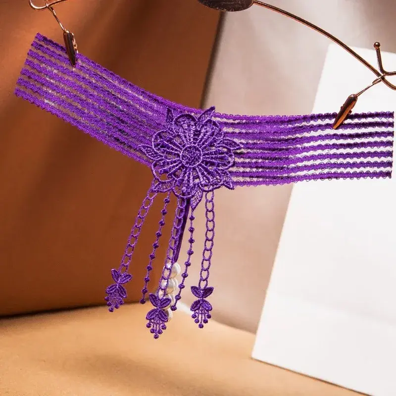 Women's Panties Sexy Lingerie For Ladies Pearl Tassel Thongs Opening Crotch G-strings Temptation Underwear Erotic Female Panties
