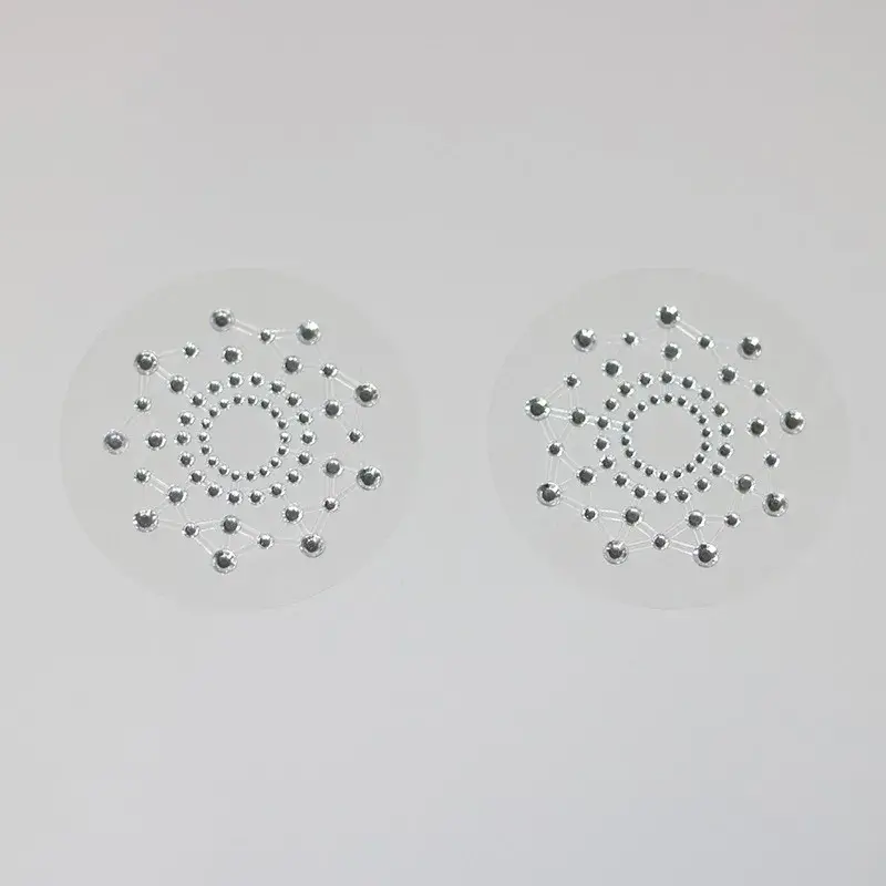 1 Pair Sexy Nipple Transparent Self Adhesive Breathable Comfortable Stickers Rhinestone Breast Petals Lingerie Pasties Bras