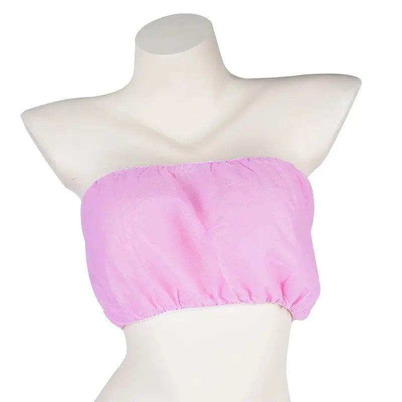 50 Pcs Beauty Salon Massage Chest Wraps Non-Woven Fabric Bras Sauna SPA Disposable Bras Sauna Underwear