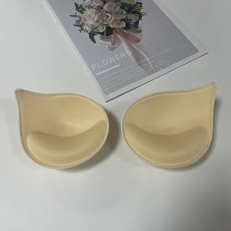 1pair Thick Sponge Bra Pads for Women Swimsuit Breast Push Up Breast Enhancer Removeable Bra Pads Inserts Cups Bra Accessories