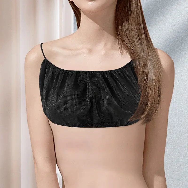 50-Pack Womens Disposable Bra Individually Disposable Spa Salon Top Garment Underwear for Sunless Tanning Underwear Disposable