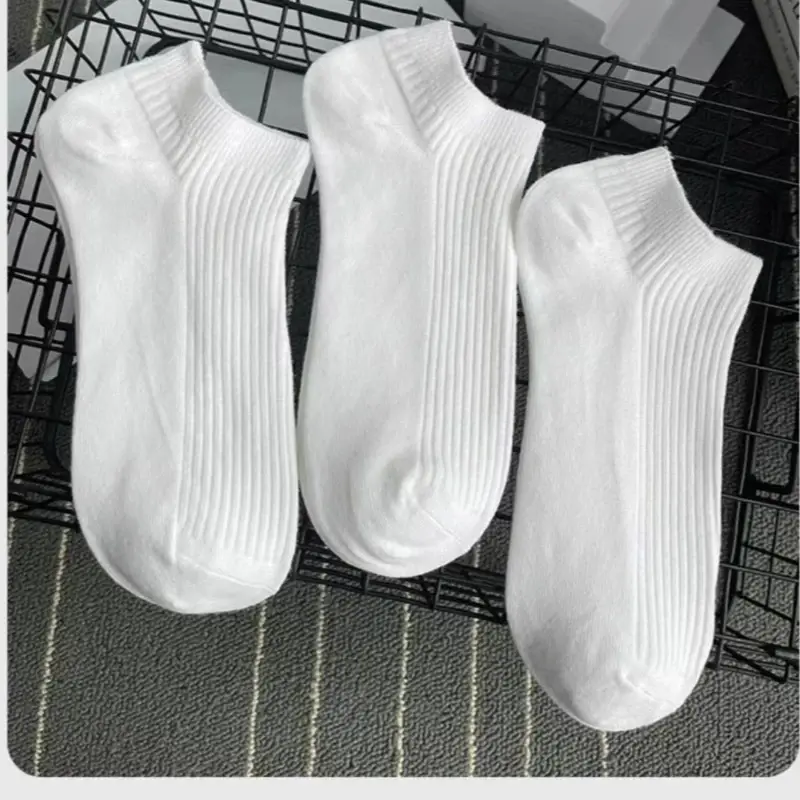 5 Pairs/Pack Ankle Socks Women Cotton Invisible Sweat-absorbing Girls Low Tube Boat Socks