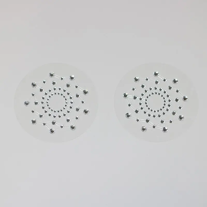 1 Pair Sexy Nipple Transparent Self Adhesive Breathable Comfortable Stickers Rhinestone Breast Petals Lingerie Pasties Bras