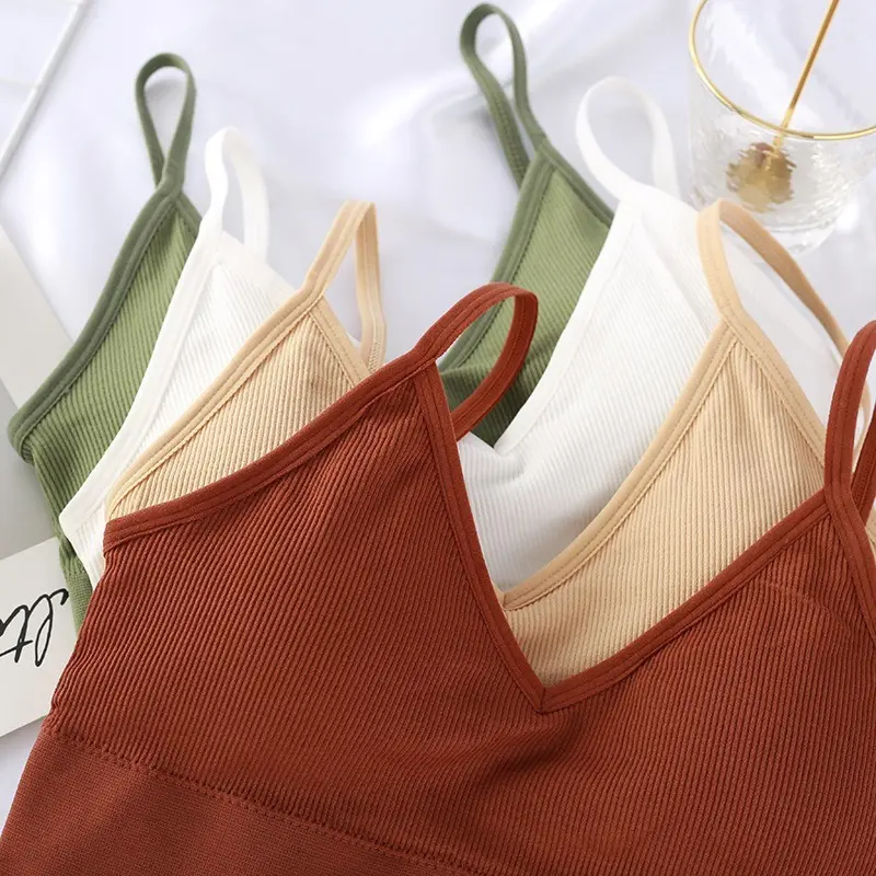Top Women Seamless Bralette Sexy Crop Top Women's Underwear Seamless Strap Tube Top Sensual Lingerie Woman Beautiful Back Bra