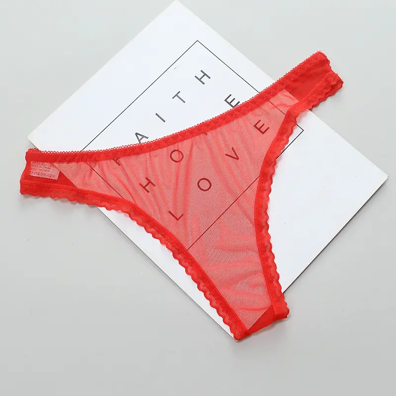 Sexy Women's Panties Lingerie G String Thongs Lace Underwear Female Perspective Women's Thong Sheer Panties Transparent Knickers