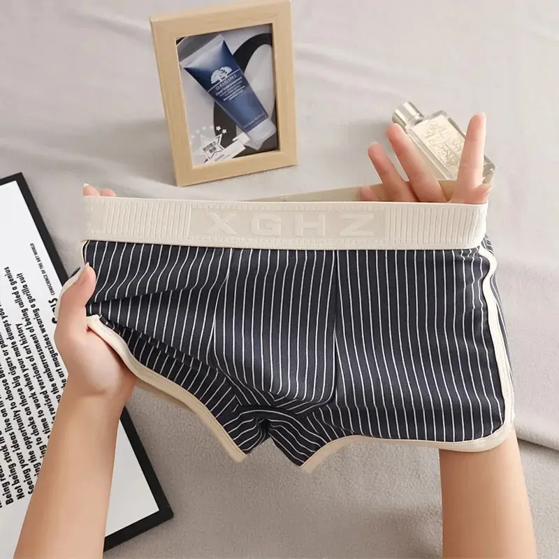 Striped Boxer Men Underwear Cotton Soft Fashion Boxershort Mens Boxers Man Cuecas Masculina Size M-3XL YT88358