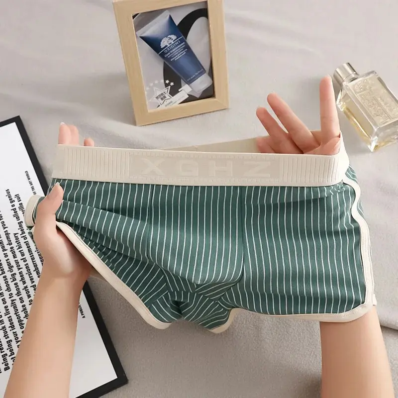 Striped Boxer Men Underwear Cotton Soft Fashion Boxershort Mens Boxers Man Cuecas Masculina Size M-3XL YT88358