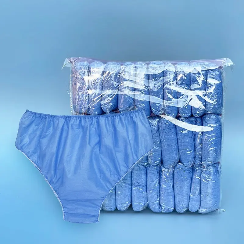 30 Pcs Non Woven Fabric Breathable Disposable Panties Unisex Business Trips Hotel Spa Wash-Free Briefs Menstruation Underwear
