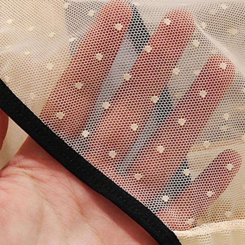 Fashion Dot Print Mesh Panties Sexy Breathable Transparent Cotton Crotch Panties For Women Female Underwear Perspective Briefs