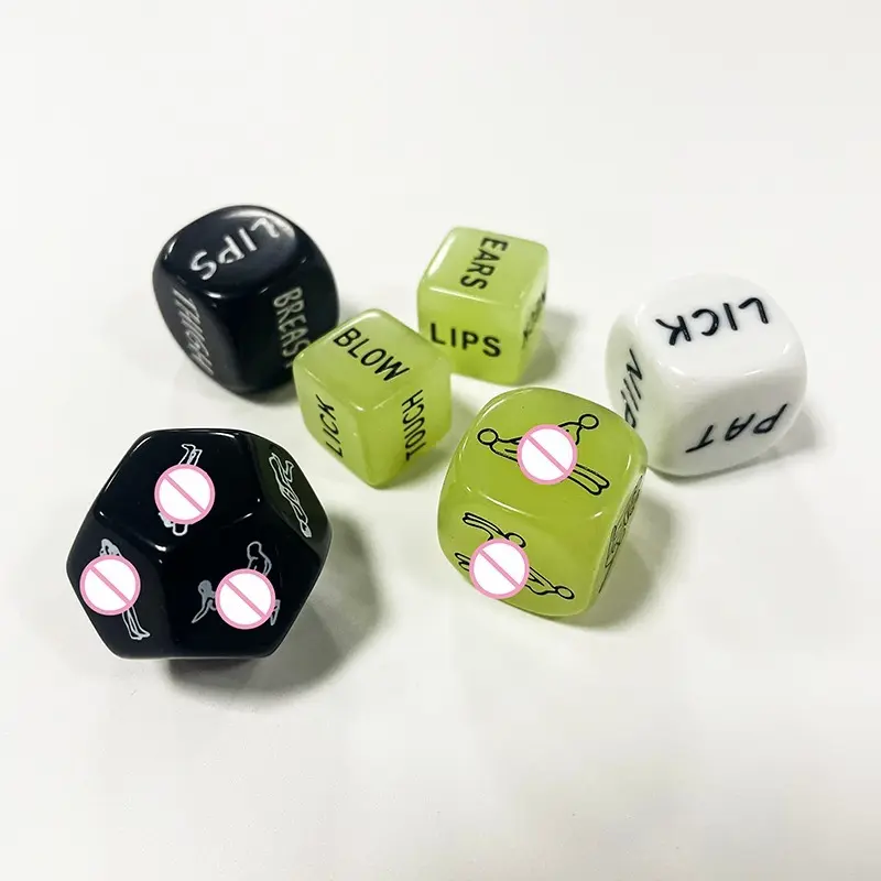 Sexy Dice Set Fun Adult Love Posture Couple Game Sex Noctilucent Erotic Lovers Position Foreplay Romantic Party Toy 1 Set