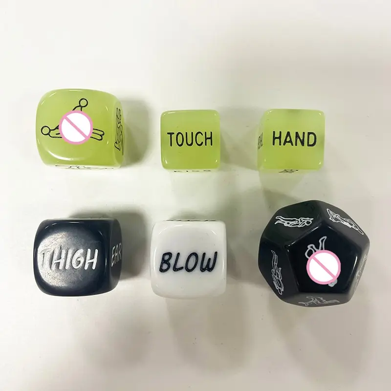 Sexy Dice Set Fun Adult Love Posture Couple Game Sex Noctilucent Erotic Lovers Position Foreplay Romantic Party Toy 1 Set