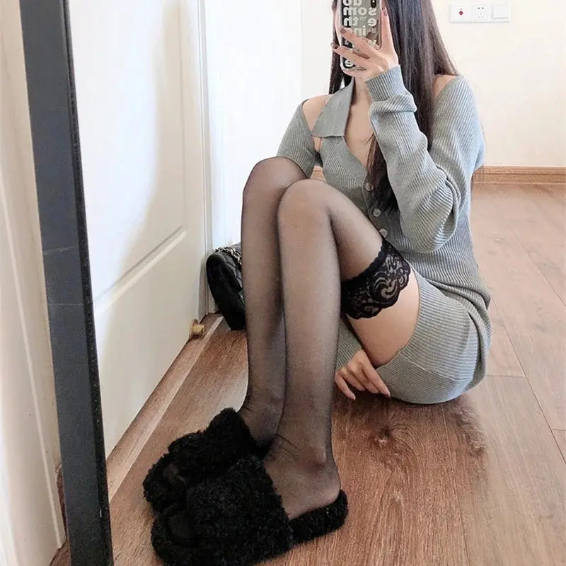 White Thigh High Stockings Pantyhose Sexy Women Stockings Lingerie Sheer Lolita Girls Stockings Knee High Socks JK Japan Styles