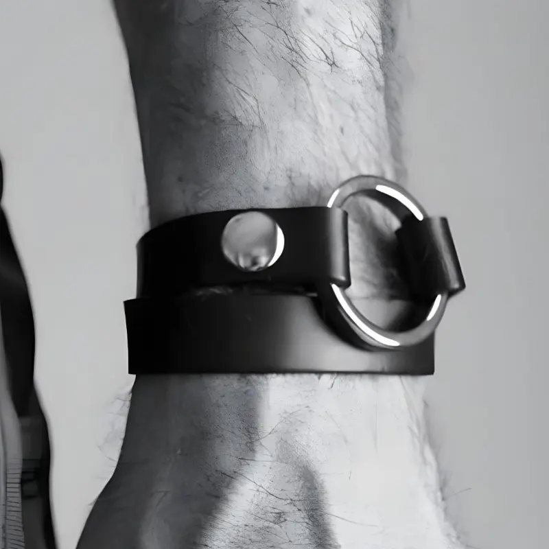Fetish Men Harness Japanese Harajuku Gothic Punk Style Accessories Male PU Leather Armband Bracelet Choker Halloween Necklace