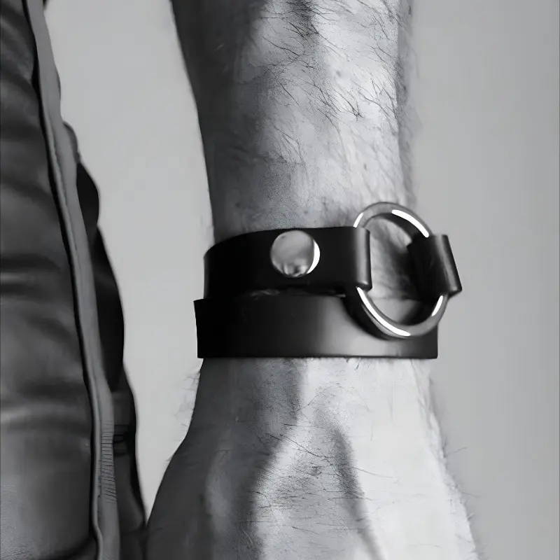 Fetish Men Harness Japanese Harajuku Gothic Punk Style Accessories Male PU Leather Armband Bracelet Choker Halloween Necklace