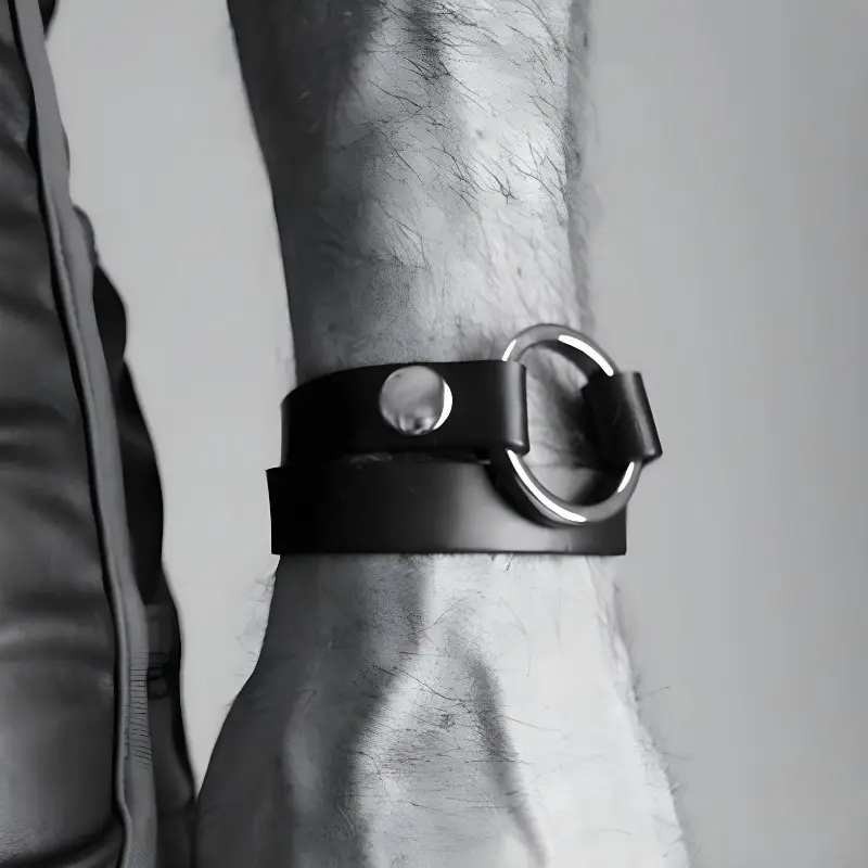 Fetish Men Harness Japanese Harajuku Gothic Punk Style Accessories Male PU Leather Armband Bracelet Choker Halloween Necklace