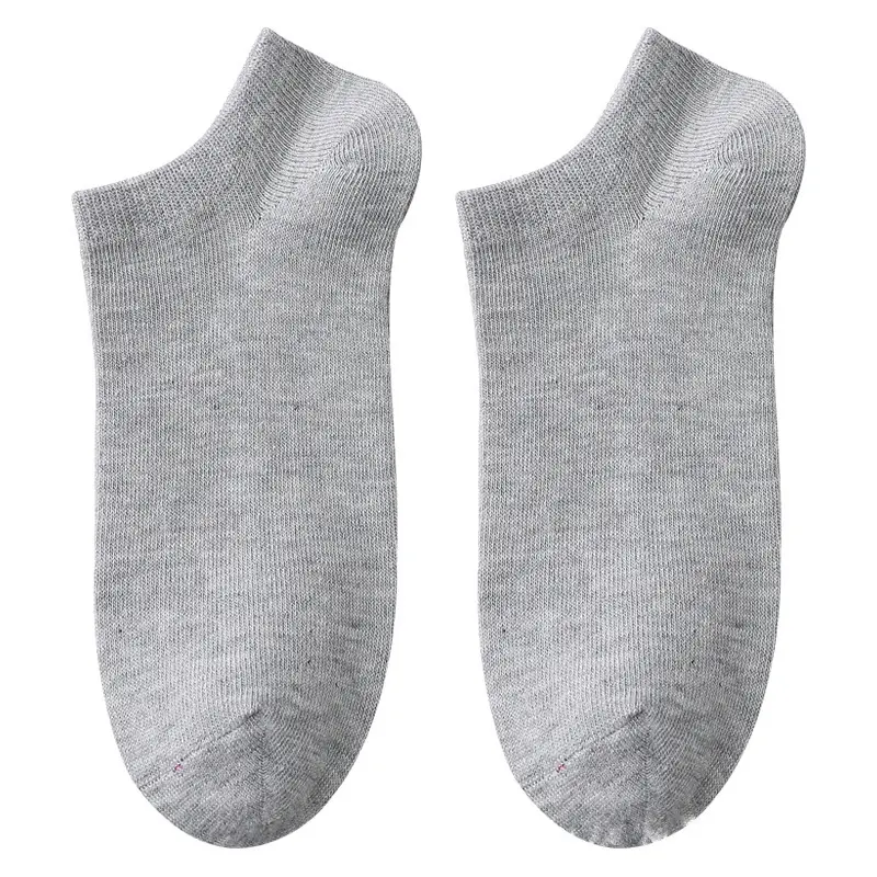 10pcs=5 Pairs Men Socks Breathable Sports Socks Solid Color Boat Socks Comfortable Cotton Ankle Socks White Black Socks Men