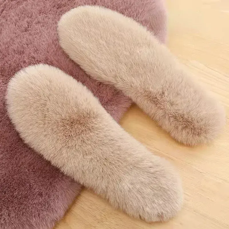 Warm Imitation Rabbit Fur Insoles Winter Warm Plush Men Women Insoles Soft Thick Winter Warm Insole Men's and Women's Insole