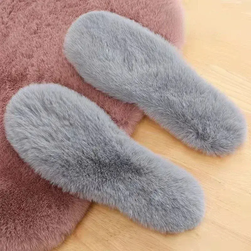 Warm Imitation Rabbit Fur Insoles Winter Warm Plush Men Women Insoles Soft Thick Winter Warm Insole Men's and Women's Insole