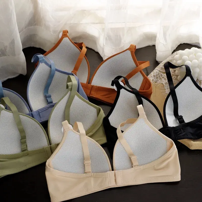 Seamless Bras Women Underwear Sexy Lingerie Fashion Brassiere Top Candy Color Adjustable Bra Female Push Up Bralette