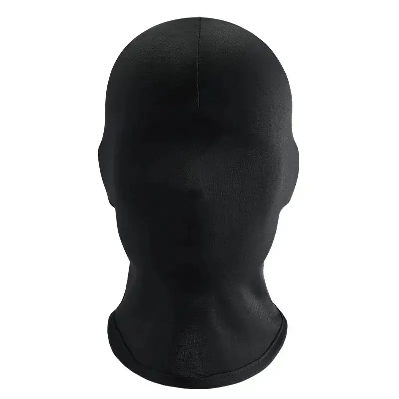 Black Full Face No Hole Cover Hat Women Men Army Tactical Cs Balaclava Cap Sun Uv Protection Bike Motorcycle Multi-Hole Ski Mask