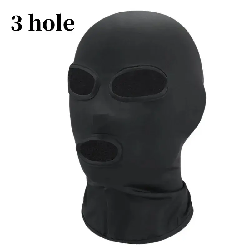 Black Full Face No Hole Cover Hat Women Men Army Tactical Cs Balaclava Cap Sun Uv Protection Bike Motorcycle Multi-Hole Ski Mask