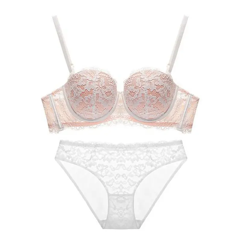 Sexy Lace Bra Women 1/2 Cup Underwire Bras Ladies Push Up Underwear Trendy Floral Brassiere Female Comfortable Intimates Suit