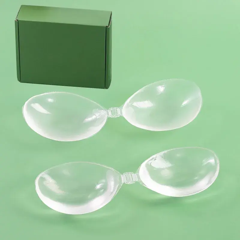 New Transparent Self-Adhesive Silicone Chest Stickers Invisible Push Up Sexy Strapless Bras for Women Sticky Wedding Bikini Bra