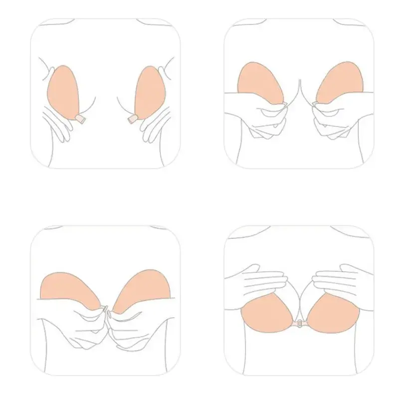 New Transparent Self-Adhesive Silicone Chest Stickers Invisible Push Up Sexy Strapless Bras for Women Sticky Wedding Bikini Bra