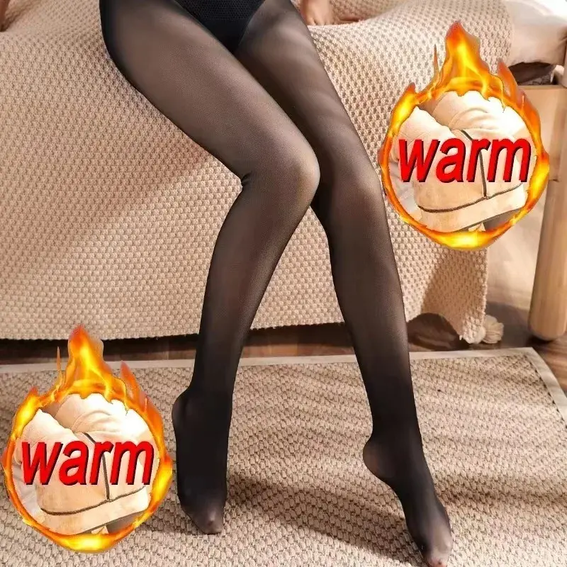 Women's Thermal Leggings Panty Fleece Women Pantyhose Stockings Tights Women Winter Fake Translucent Warm Sexy Pantyhose Winter