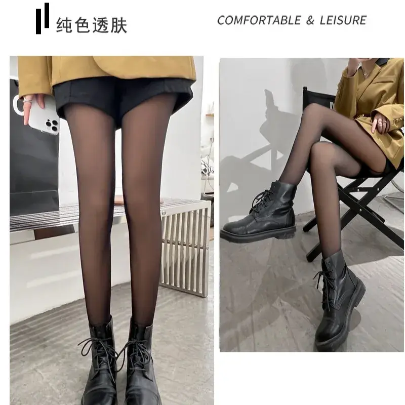 Women's Thermal Leggings Panty Fleece Women Pantyhose Stockings Tights Women Winter Fake Translucent Warm Sexy Pantyhose Winter
