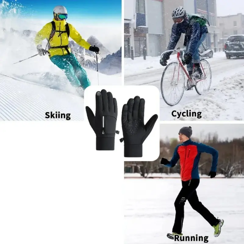 Winter Gloves Waterproof Thermal Sport Glove for Men Women for Running Cycling Driving Ski Hiking Warm Glove for Work