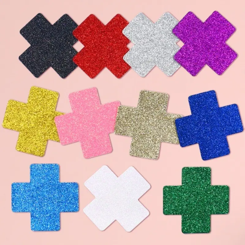 10 Pairs Nipple Sticker Disposable Invisible Chest Sticker Non-woven Bra Breast Patch Bra-less Pasties Pad Nipple Cover Stickers
