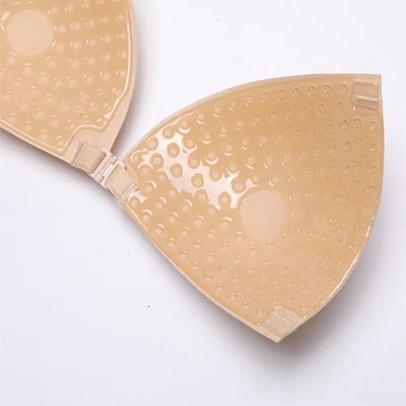 Sticky Bra for Women Backless Wedding Dress Silicone Plunge Deep U Neck Adhesive Bras Lift Boob Invisible Underwear Nipple Cover