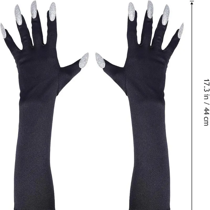 Cool Halloween Gloves Long Section Ghost Claw Dress Up Gloves Fashionable Red Long Nails Cosplay Halloween Funny Gloves A529