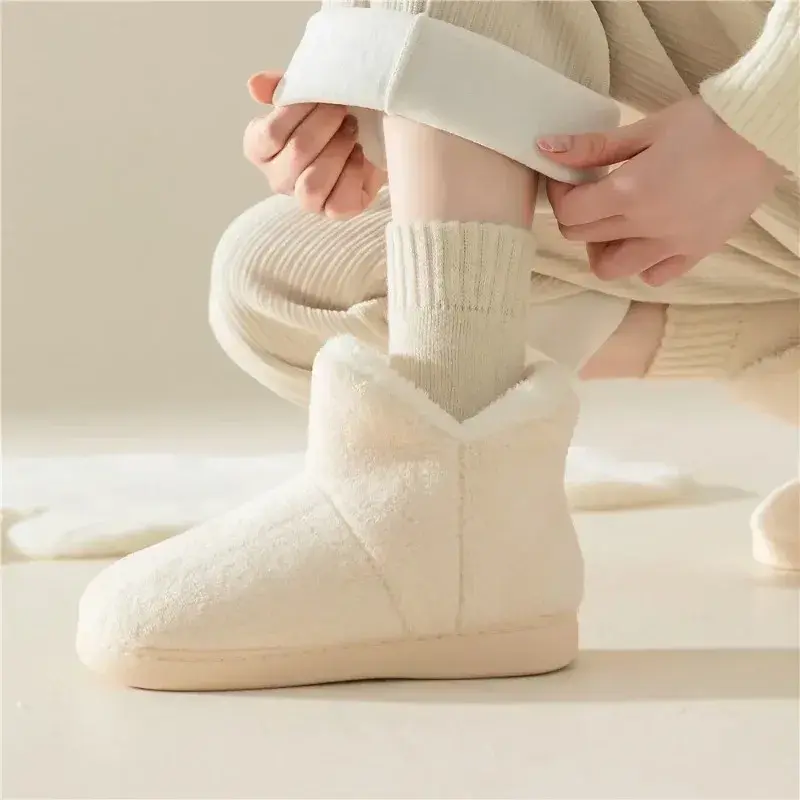 1 Pairs Women Socks Wool Autumn Winter Warm Snow Markron Color Thick Plush Hairy Soft Postpartum Stockings Floor Sleep Socks