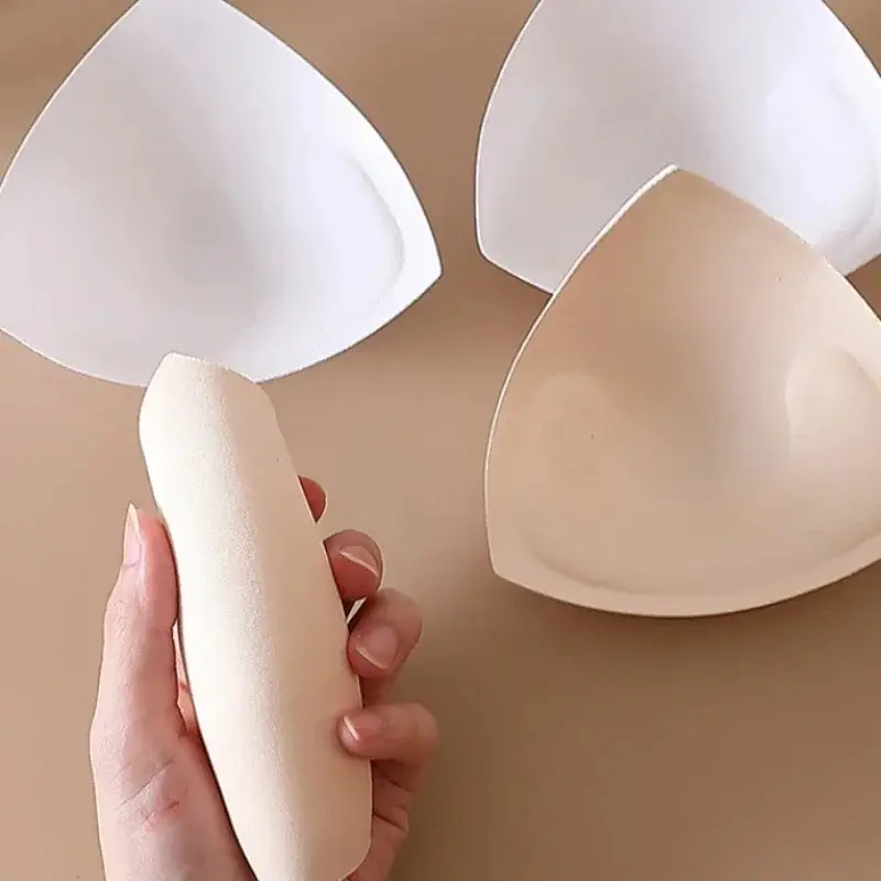 Triangle Sponge Push Up Bra Pads Set for Women Invisible Insert Swimsuit Bikini Breast Enhancers Chest Cup Pads Accessories
