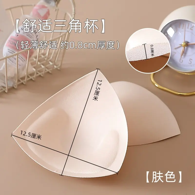 Triangle Sponge Push Up Bra Pads Set for Women Invisible Insert Swimsuit Bikini Breast Enhancers Chest Cup Pads Accessories