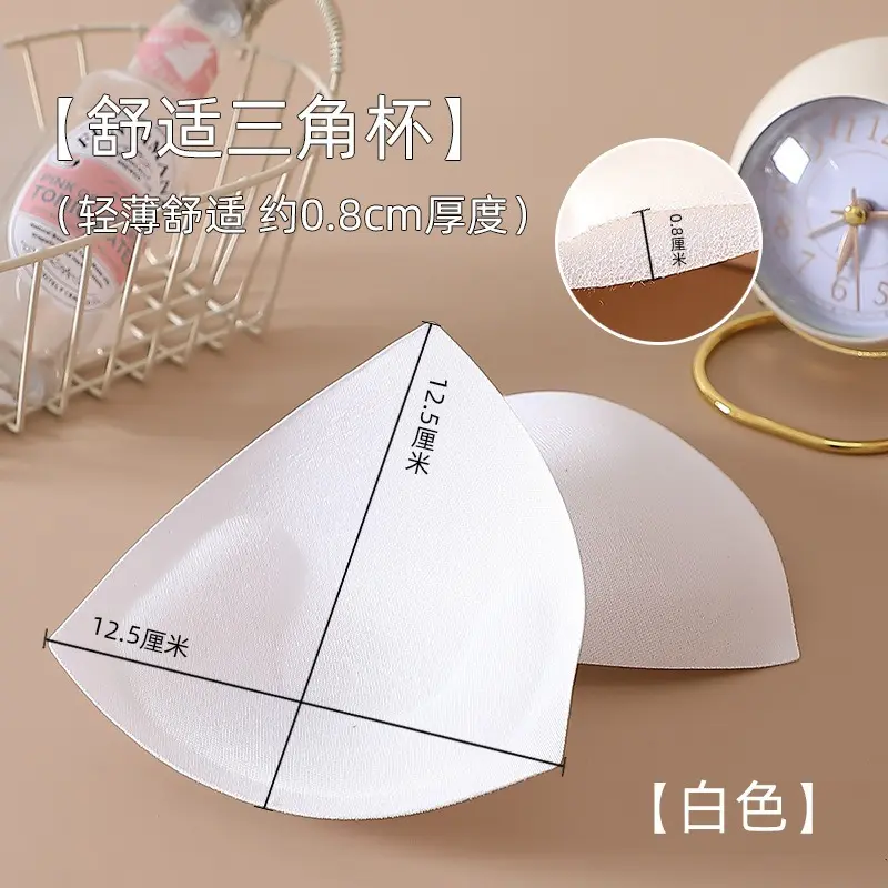 Triangle Sponge Push Up Bra Pads Set for Women Invisible Insert Swimsuit Bikini Breast Enhancers Chest Cup Pads Accessories