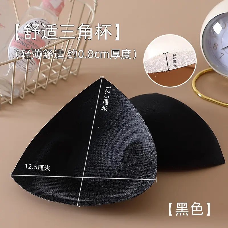 Triangle Sponge Push Up Bra Pads Set for Women Invisible Insert Swimsuit Bikini Breast Enhancers Chest Cup Pads Accessories