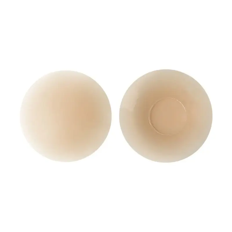 Upgrade Reusable Breast Round Nipple Cover Invisible Bikini Adhesive Strapless Backless Stick on Bra Silicone Breast Patch
