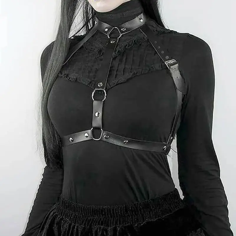 Fashion Belt Street Style Chest Harness Belt Suspenders for Women Decoration  Punk Rock Leather Belt Gothic Clothing Accessories